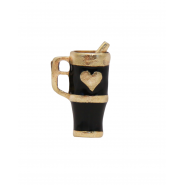 Black Heart Tumbler - Hand Painted #6604HPBK Black Heart Tumbler - Hand Painted #6604HPBK